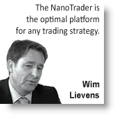 The NanoTrader trading platform and Wim Lievens.